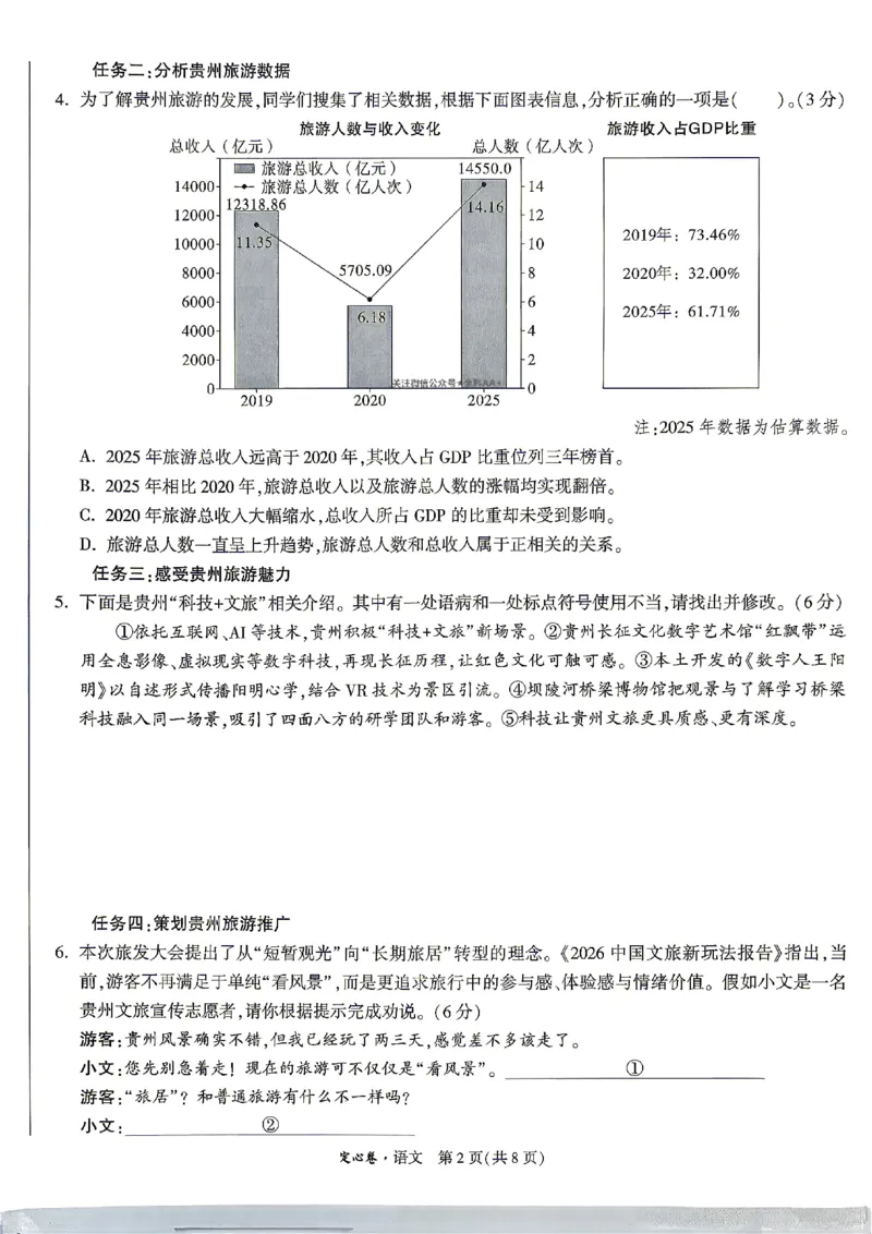 2026《万唯中考&bull;贵州定心卷》语文_2026中考押题卷合集_2026《万唯中考定心卷》各地方版_2026《万唯中考&bull;贵州定心卷》5科_2026《万唯中考&bull;贵州定心卷》语文