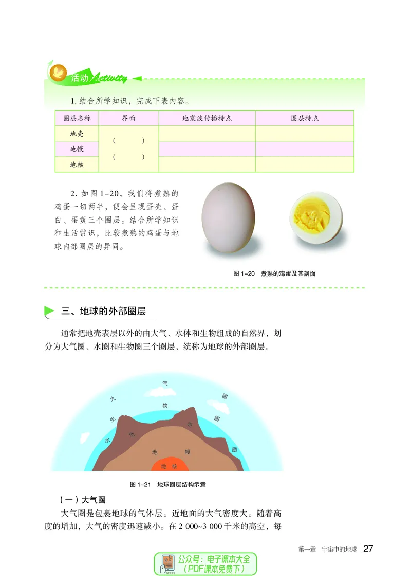 普通高中教科书地理必修第一册_高中三年全科资料_高中_高中电子教材_高中地理_湘教版