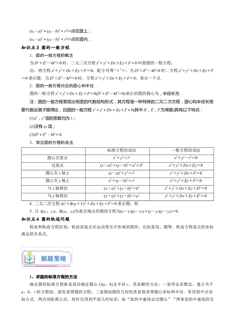 第16讲圆的方程7种常见考法归类（学生版）-新高二暑假衔接（人教版）_高中三年全科资料_高中_高中1_2025秋新高二《暑假衔接讲义》（语数外理化）电子版_暑假衔接第2套新高二数学