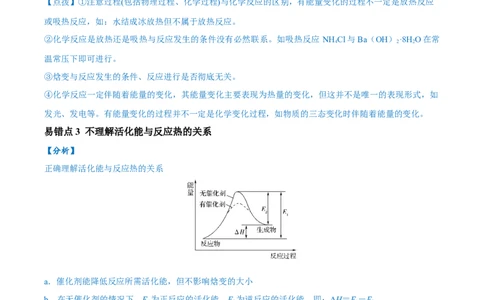 易错类型10化学能与热能（9大易错点）（原卷版）_高中三年全科资料_高中_15高中全科《高考易错题》2025版_高考化学备战2025年高考易错题（新全国通用）