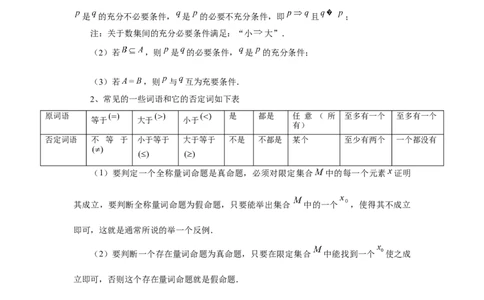 第02讲常用逻辑用语（教师版）_高中三年全科资料_高考数学《必刷5000题》2025版_2025高考数学必刷5000题（分章节WORD）