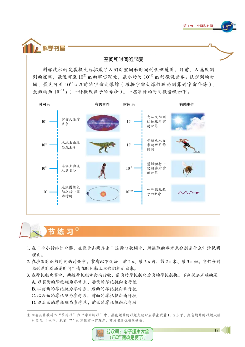 普通高中教科书物理必修第一册_高中三年全科资料_高中_高中电子教材_高中物理_鲁科版
