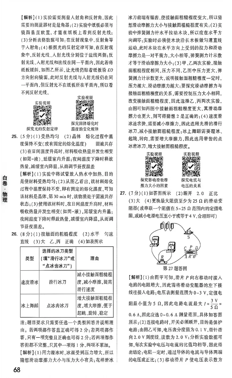 2026《万唯中考&bull;福建黑白卷》物理白卷答案_2026中考押题卷合集_2026《万唯中考黑白卷》地方版(1)_2026《万唯中考&bull;福建黑白卷》7科_2026《万唯中考&bull;福建黑白卷》物理