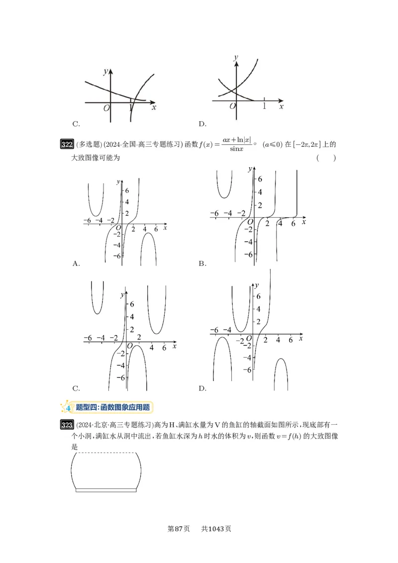 第11讲函数的图像_高中三年全科资料_高考数学《必刷5000题》2025版_2025高考数学必刷5000题（原卷版分章节PDF）