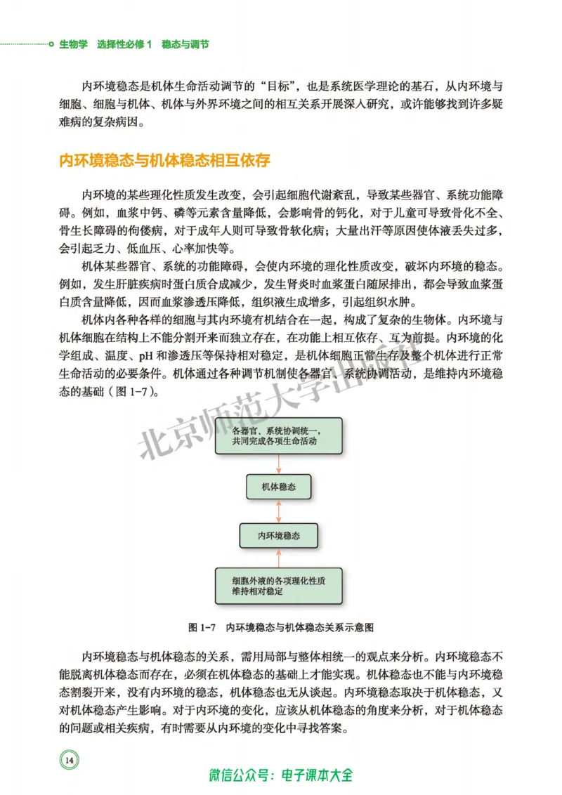 生物学选择性必修1稳态与调节_高中三年全科资料_高中_高中电子教材_高中生物学_北师大