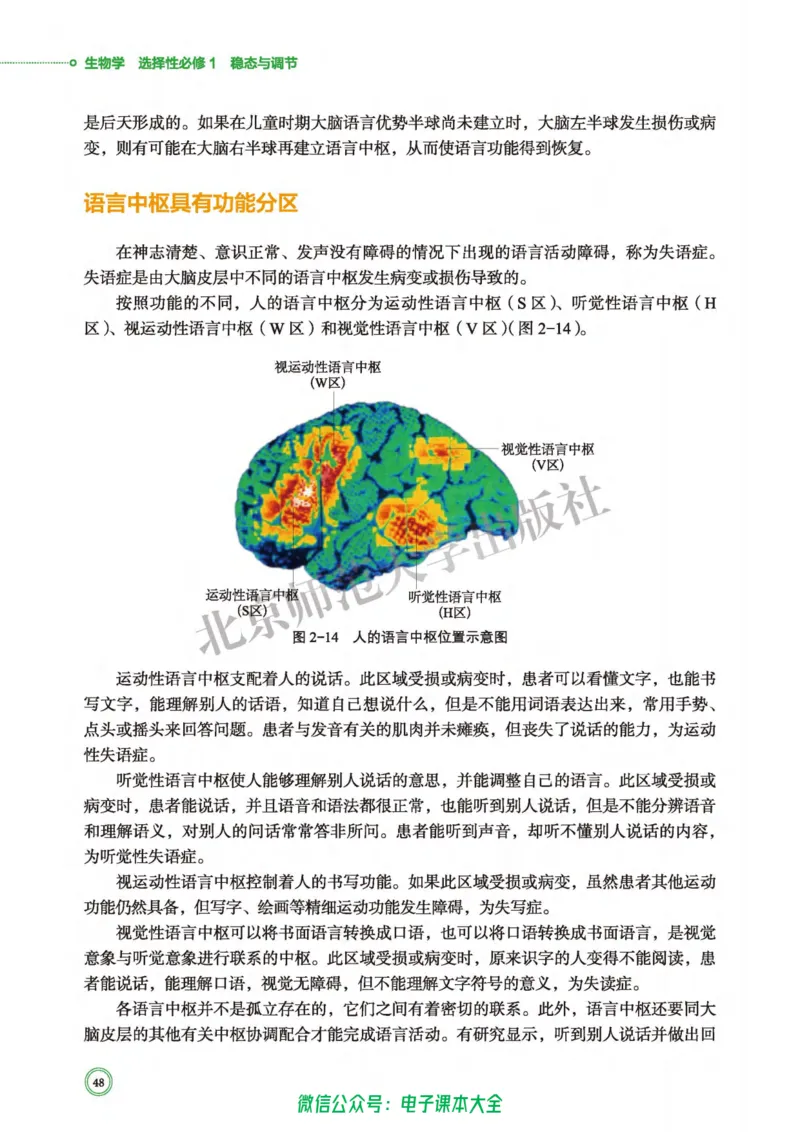 生物学选择性必修1稳态与调节_高中三年全科资料_高中_高中电子教材_高中生物学_北师大