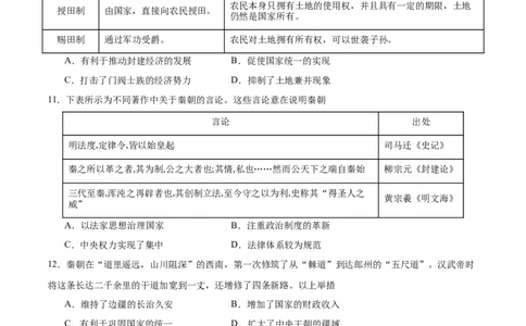 消灭易错《中国古代史》选择题50题专练（原卷版）_高中三年全科资料_高中_15高中全科《高考易错题》2025版_高考历史备战2025年高考易错题（新高考专用）_消灭易错专练