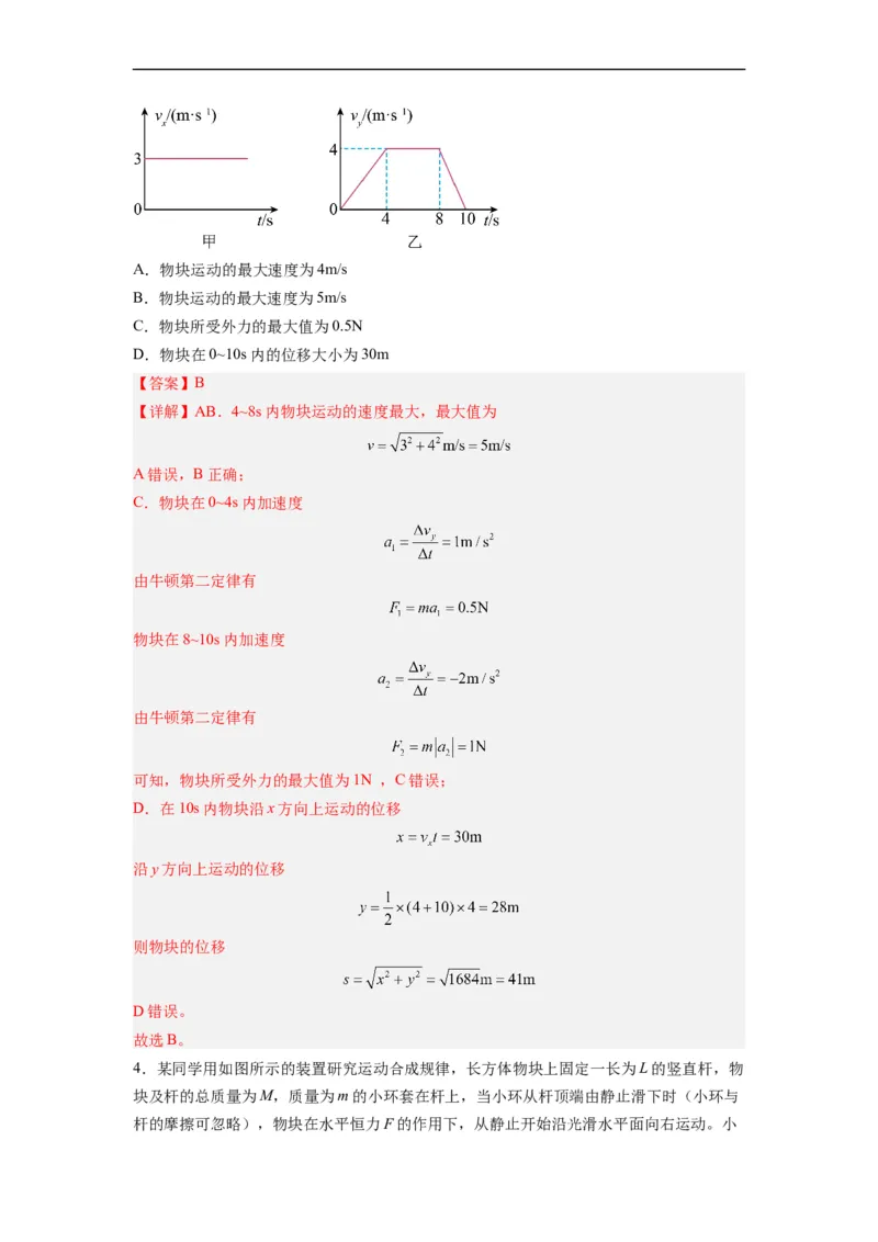 第01讲复习专题一曲线运动、运动的合成与分解（教师版）-新高二暑假精品课（人教版）_高中三年全科资料_高中_高中1_2025秋新高二《暑假衔接讲义》（语数外理化）电子版