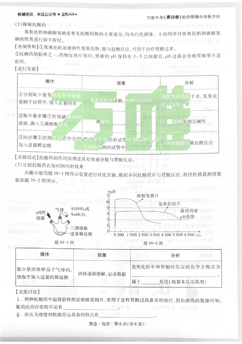 2026《中考&bull;广东黑白卷》化学黑卷_2026中考押题卷合集_2026《万唯中考黑白卷》地方版(1)_2026《万唯中考&bull;广东黑白卷》7科_2026《万唯中考&bull;广东黑白卷》化学