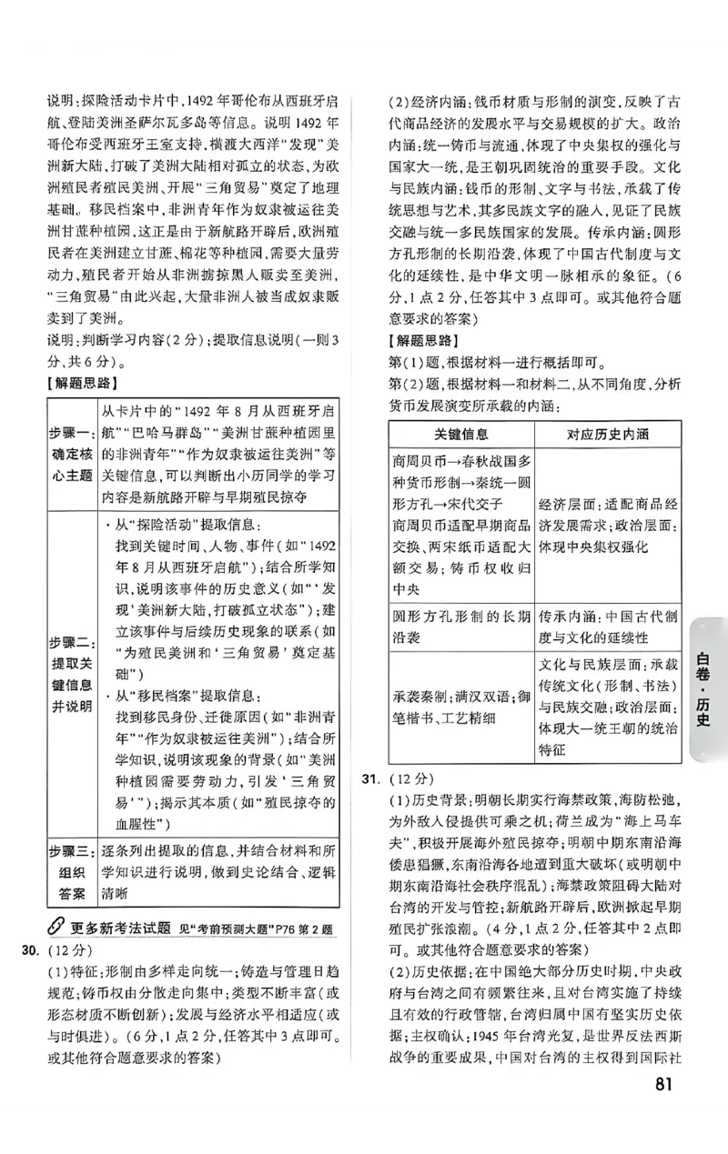 2026《万唯中考&bull;福建黑白卷》历史白卷答案_2026中考押题卷合集_2026《万唯中考黑白卷》地方版(1)_2026《万唯中考&bull;福建黑白卷》7科_2026《万唯中考&bull;福建黑白卷》历史