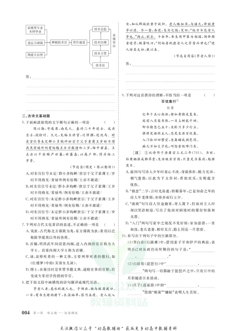 晨读晚练高二上册语文_高中三年全科资料_高中