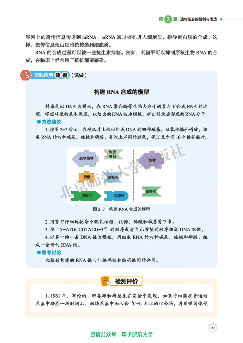 生物学必修2遗传与进化_高中三年全科资料_高中_高中电子教材_高中生物学_北师大
