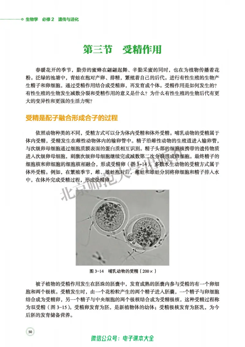 生物学必修2遗传与进化_高中三年全科资料_高中_高中电子教材_高中生物学_北师大