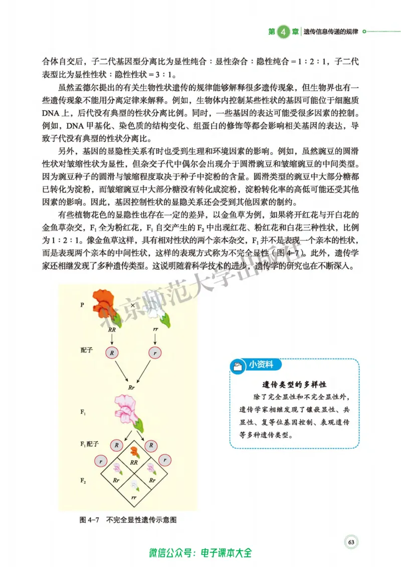 生物学必修2遗传与进化_高中三年全科资料_高中_高中电子教材_高中生物学_北师大