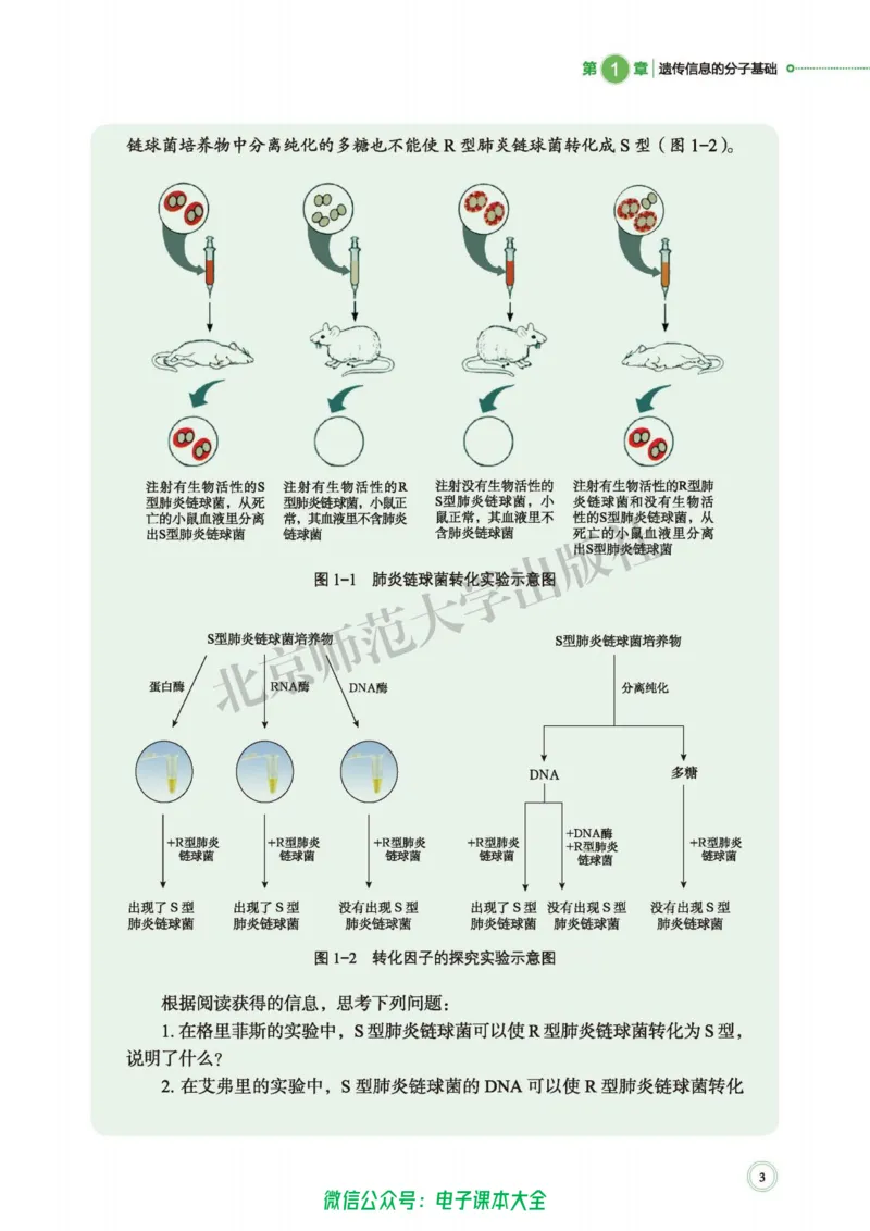 生物学必修2遗传与进化_高中三年全科资料_高中_高中电子教材_高中生物学_北师大