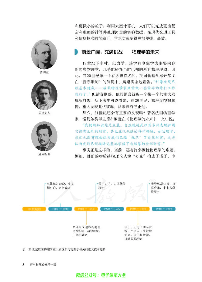 普通高中教科书物理必修第一册_高中三年全科资料_高中_高中电子教材_高中物理_人教版_旧