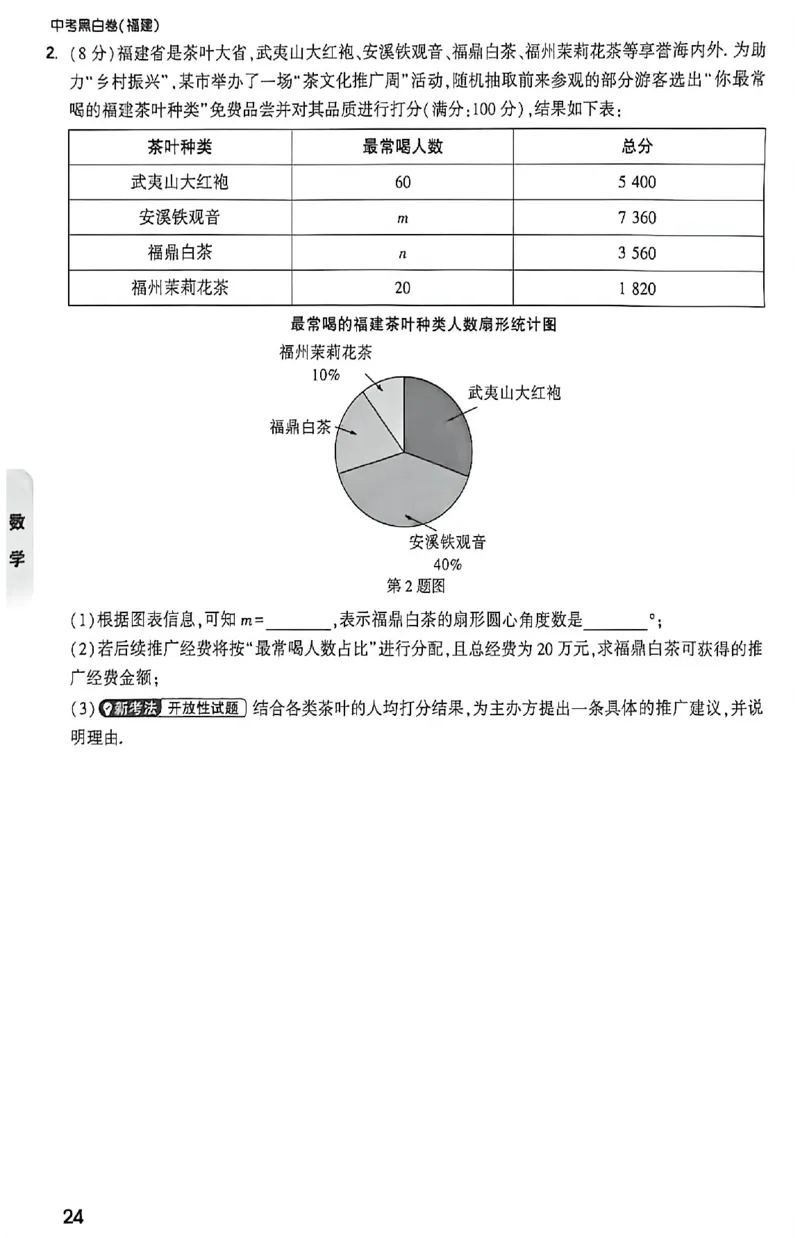 2026《万唯中考&bull;福建黑白卷》考前预测大题_2026中考押题卷合集_2026《万唯中考黑白卷》地方版(1)_2026《万唯中考&bull;福建黑白卷》7科