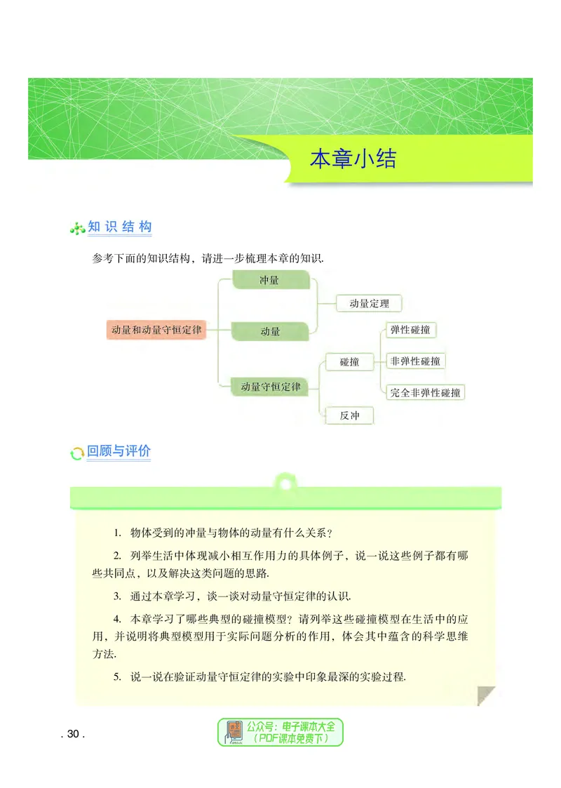 普通高中教科书物理选择性必修第一册_高中三年全科资料_高中_高中电子教材_高中物理_粤教版
