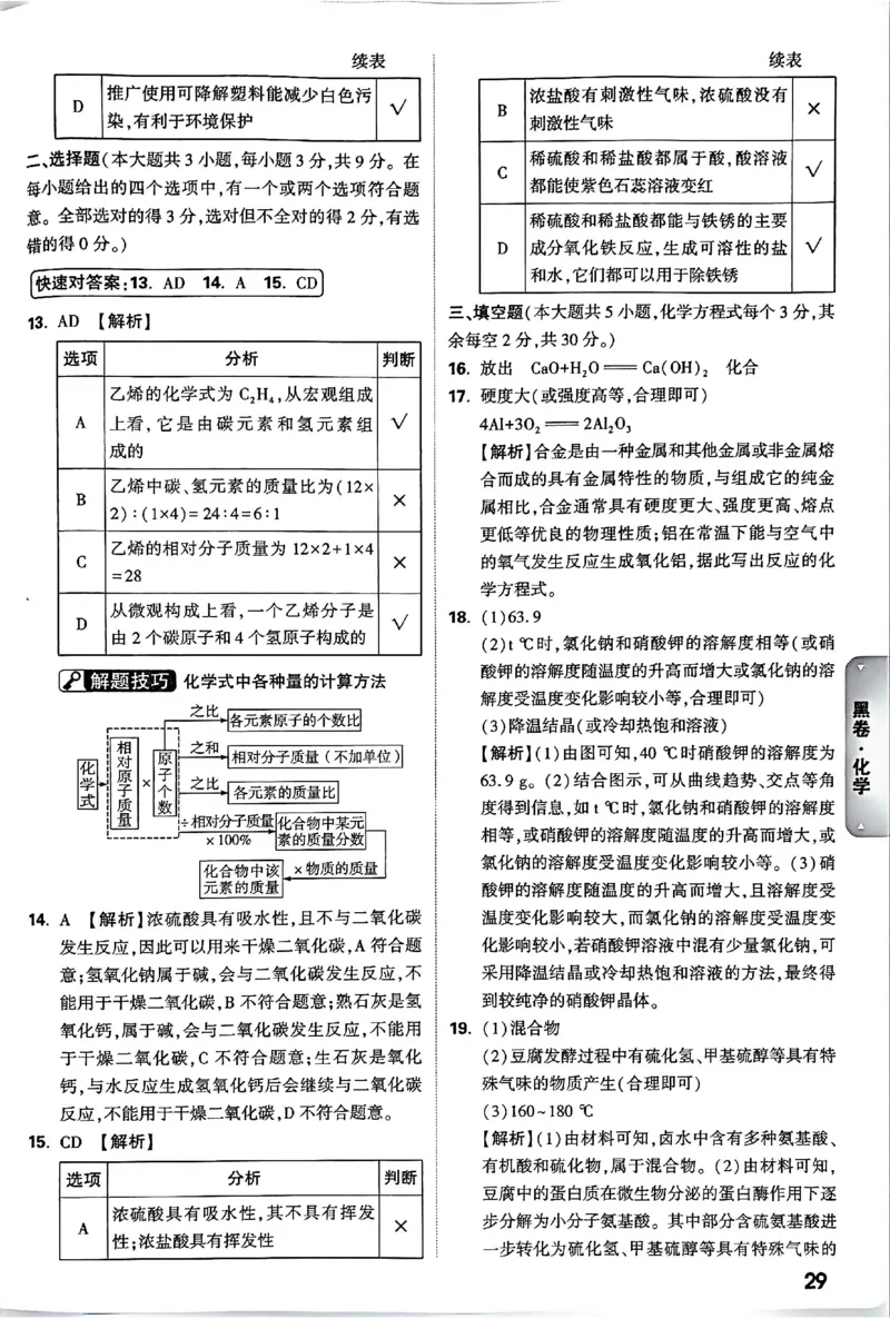 2026《万唯中考&bull;长沙黑白卷》化学黑白卷答案_2026中考押题卷合集_2026《万唯中考黑白卷》地方版(1)_2026《万唯中考&bull;长沙黑白卷》7科_2026《万唯中考&bull;长沙黑白卷》化学