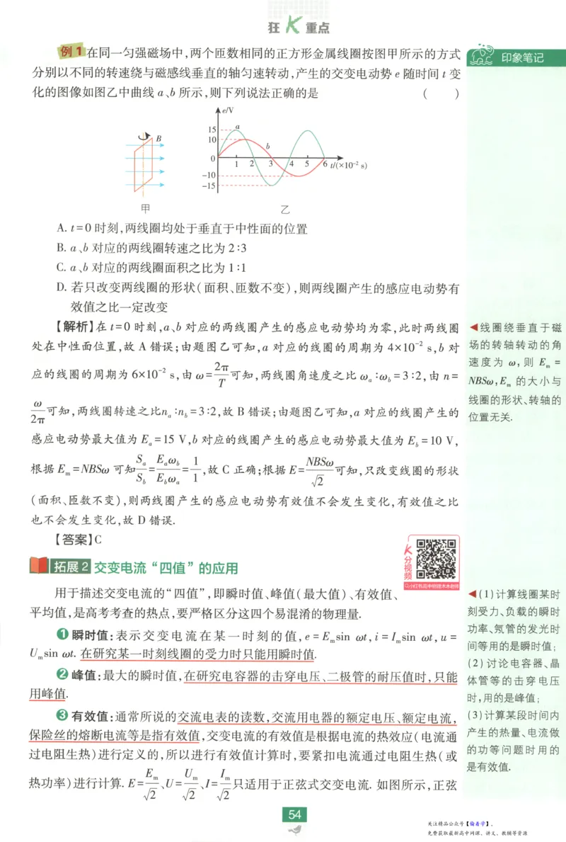 狂K重点_高中三年全科资料_高中_2026版高中必刷题物理选修二RJ(1)