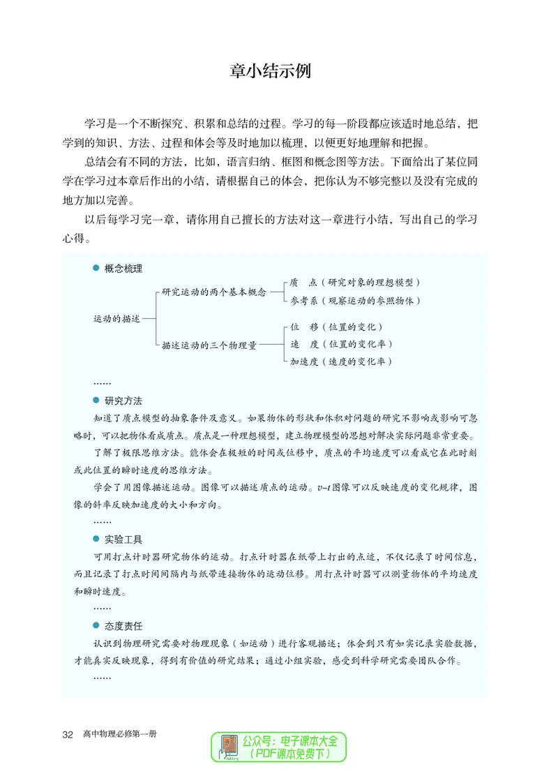 物理必修第1册_高中三年全科资料_高中_高中电子教材_高中物理_人教版