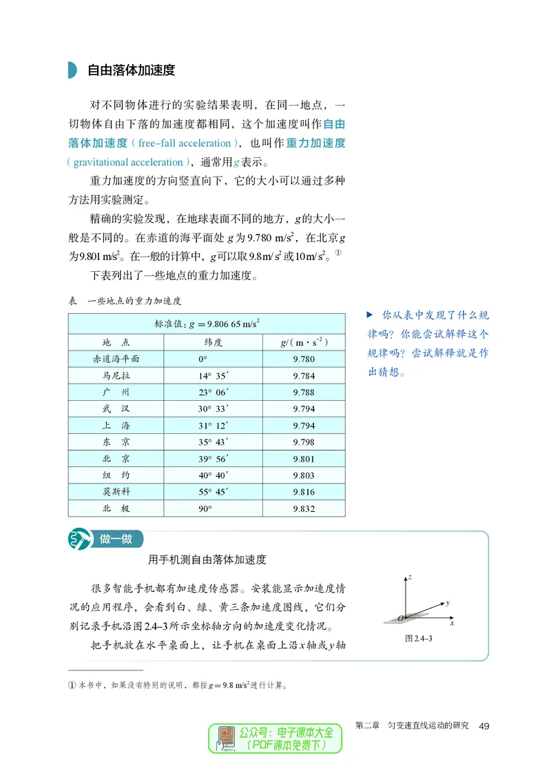 物理必修第1册_高中三年全科资料_高中_高中电子教材_高中物理_人教版