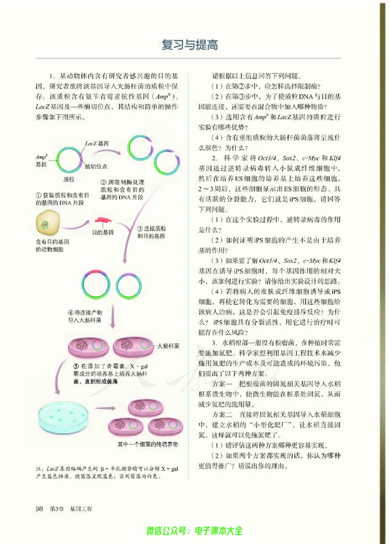 普通高中教科书生物学选择性必修3生物技术与工程_高中三年全科资料_高中_高中电子教材_高中生物学_人教版_旧