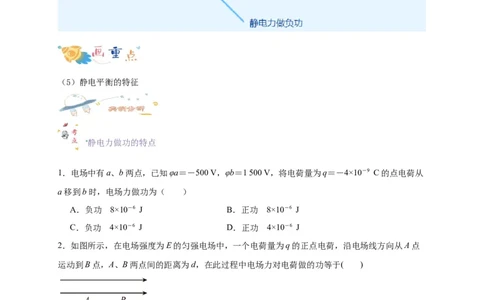 第33讲10.1电势能和电势（学生版）-新高二暑假精品课（人教版）_高中三年全科资料_高中_高中1_2025秋新高二《暑假衔接讲义》（语数外理化）电子版_暑假衔接第2套新高二物理