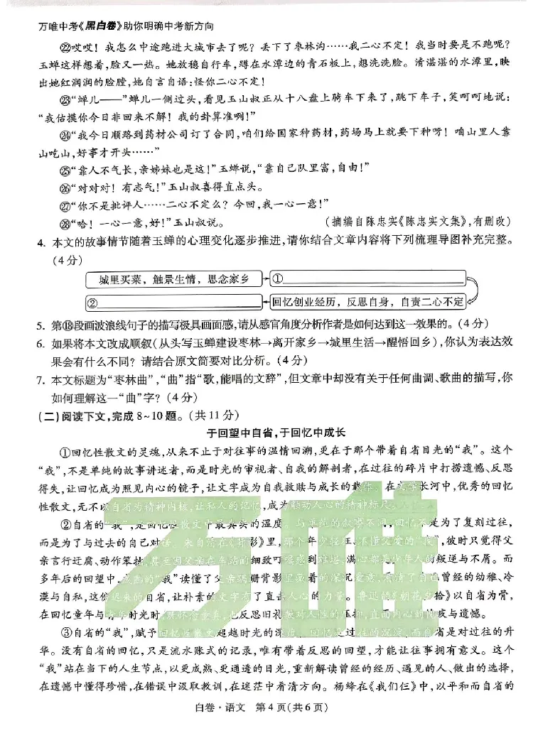 2026《万唯中考&bull;河南黑白卷》语文白卷_2026中考押题卷合集_2026《万唯中考黑白卷》地方版(1)_2026《万唯中考&bull;河南黑白卷》7科_2026《万唯中考&bull;河南黑白卷》语文