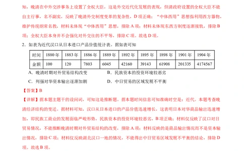 消灭易错《中国近代史》选择题50题专练（解析版）_高中三年全科资料_高中_15高中全科《高考易错题》2025版_高考历史备战2025年高考易错题（新高考专用）_消灭易错专练