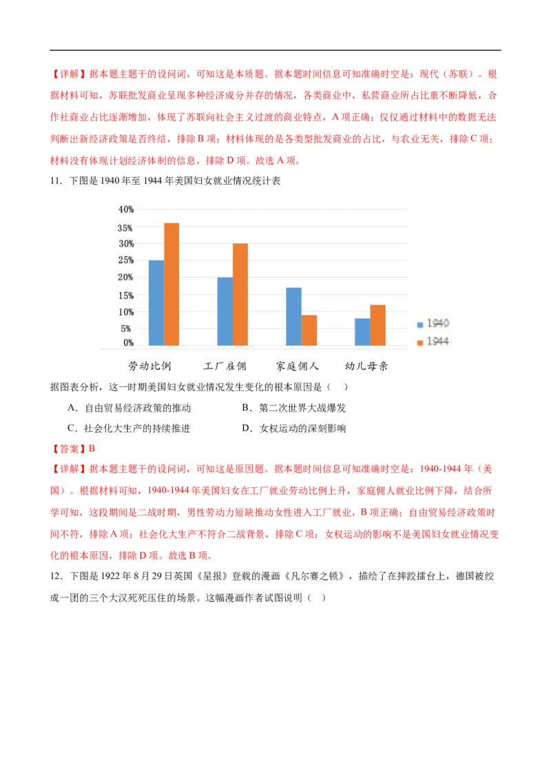 消灭易错《世界现代史》选择题50题专练（解析版）_高中三年全科资料_高中_15高中全科《高考易错题》2025版_高考历史备战2025年高考易错题（新高考专用）_消灭易错专练