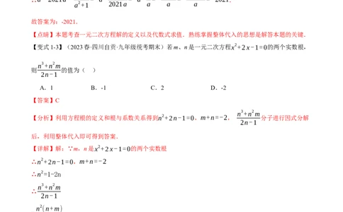 专题21.10一元二次方程章末八大题型总结（拔尖篇）（人教版）（教师版）_人教版数学九年级上册_版本二_九年级数学上册（人教版）_母题专项-U66_2024版