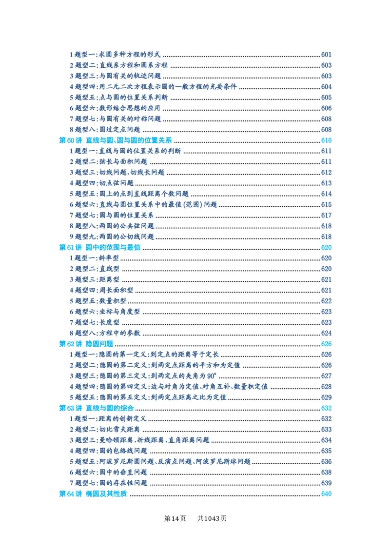 第00讲目录_高中三年全科资料_高考数学《必刷5000题》2025版_2025高考数学必刷5000题（原卷版分章节PDF）