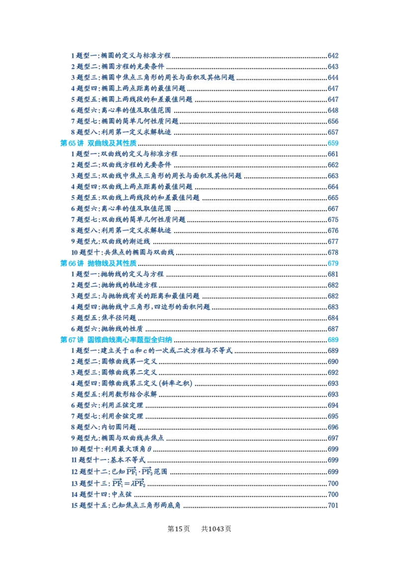 第00讲目录_高中三年全科资料_高考数学《必刷5000题》2025版_2025高考数学必刷5000题（原卷版分章节PDF）