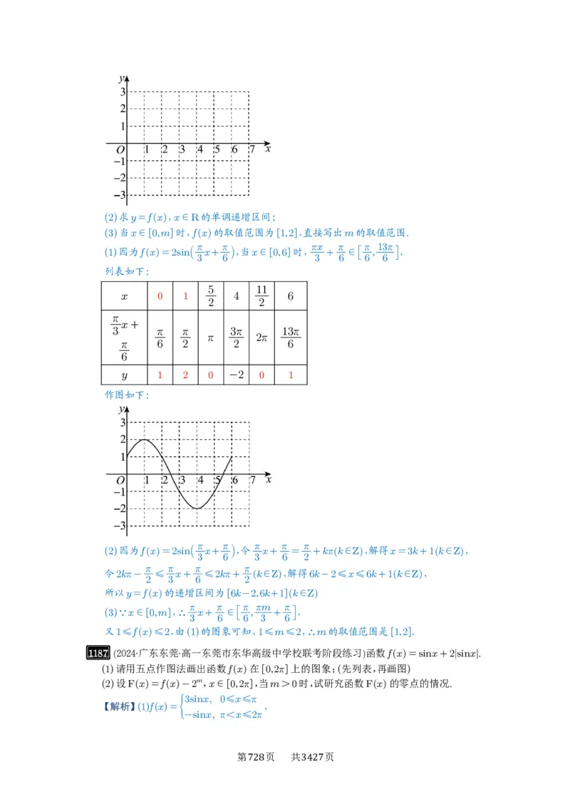 第30讲三角函数的图像与性质_高中三年全科资料_高考数学《必刷5000题》2025版_2025高考数学必刷5000题（解析版分章节PDF）