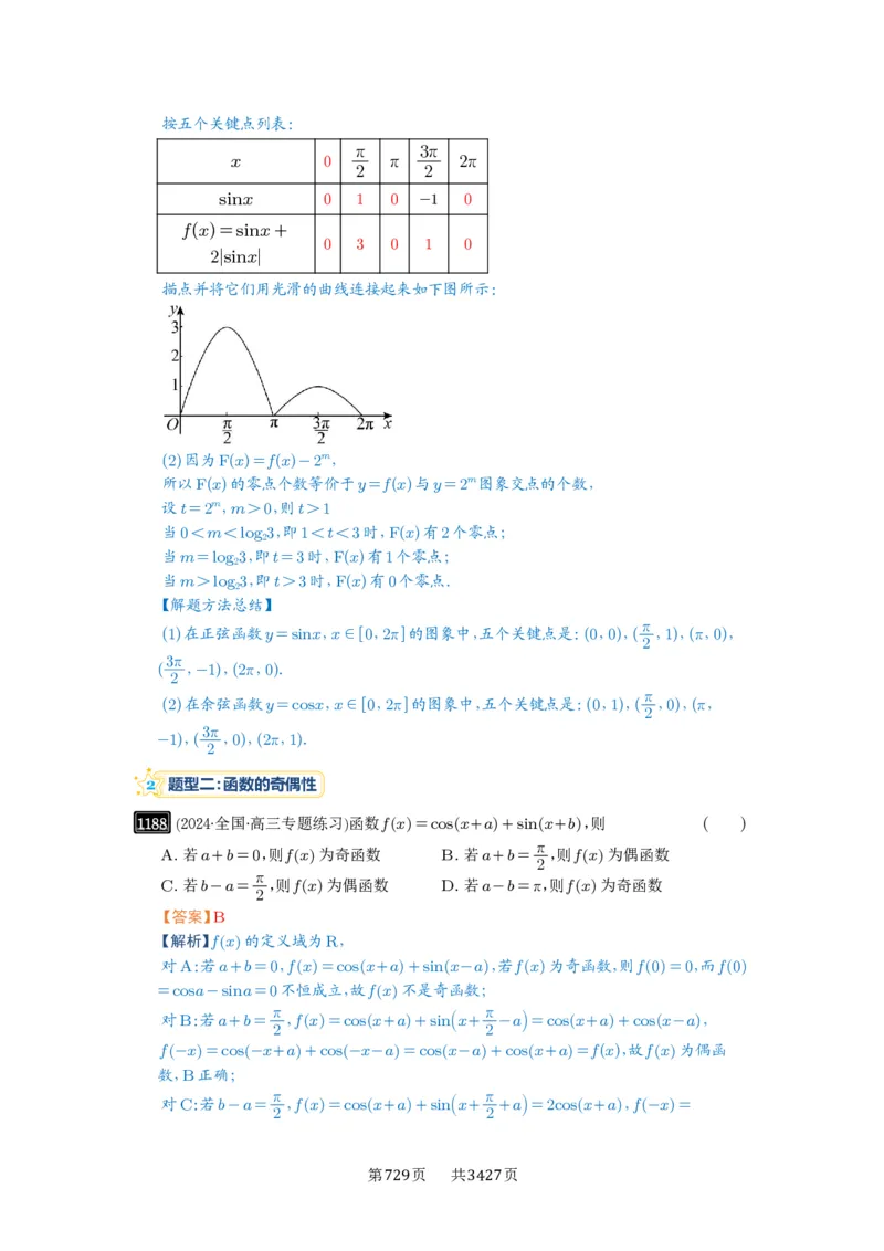 第30讲三角函数的图像与性质_高中三年全科资料_高考数学《必刷5000题》2025版_2025高考数学必刷5000题（解析版分章节PDF）