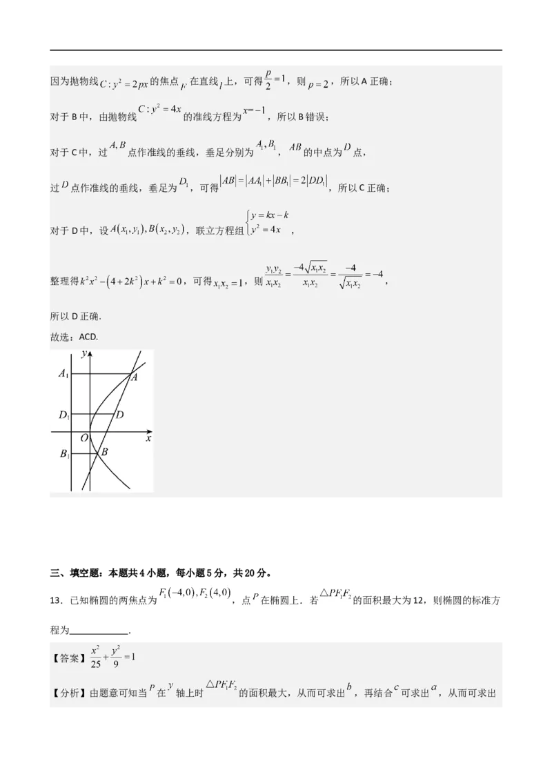 第三章《圆锥曲线的方程》综合检测卷（拔尖C卷）(解析版)_高中三年全科资料_高中_高中1_2025秋新高二《暑假衔接讲义》（语数外理化）电子版_2025新高二数学暑假衔接讲义（人教A版）