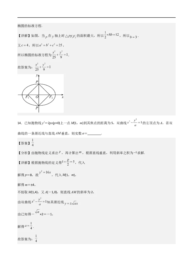 第三章《圆锥曲线的方程》综合检测卷（拔尖C卷）(解析版)_高中三年全科资料_高中_高中1_2025秋新高二《暑假衔接讲义》（语数外理化）电子版_2025新高二数学暑假衔接讲义（人教A版）