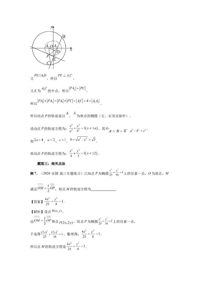 第68讲曲线的轨迹方程（教师版）_高中三年全科资料_高考数学《必刷5000题》2025版_2025高考数学必刷5000题（分章节WORD）