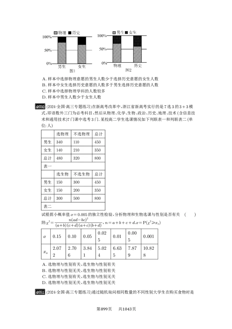 第84讲成对数据的统计分析_高中三年全科资料_高考数学《必刷5000题》2025版_2025高考数学必刷5000题（原卷版分章节PDF）