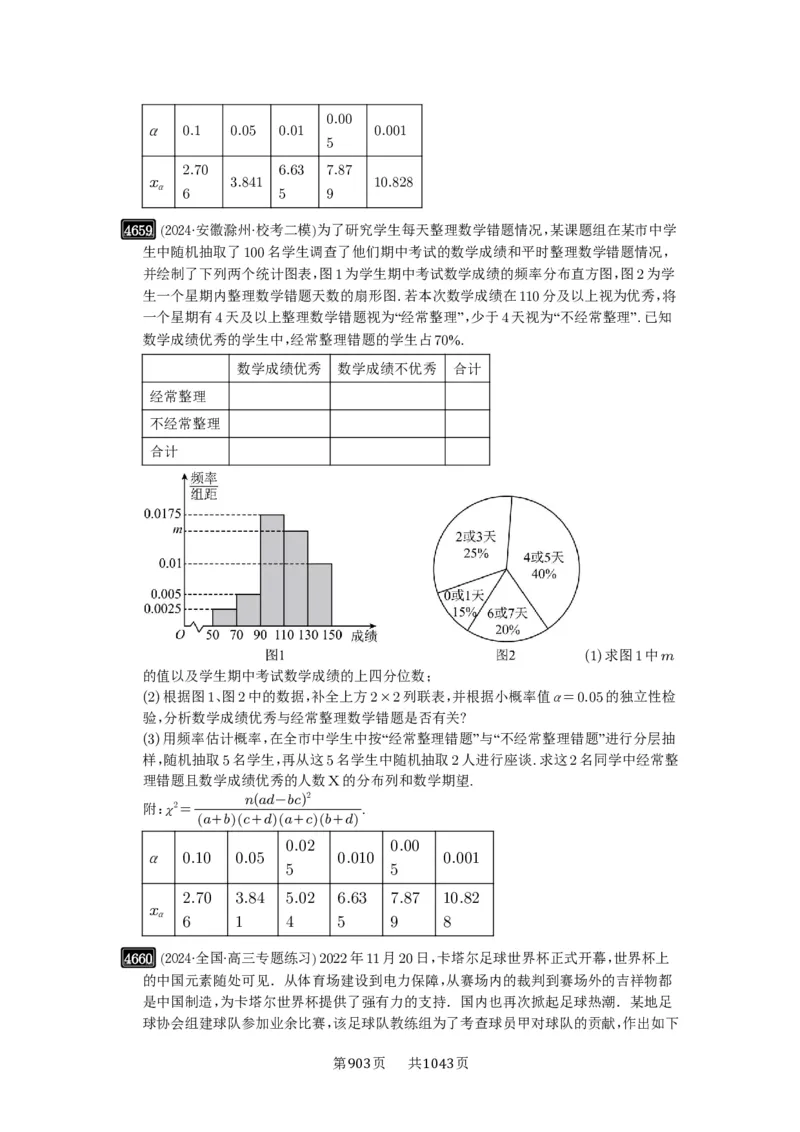 第84讲成对数据的统计分析_高中三年全科资料_高考数学《必刷5000题》2025版_2025高考数学必刷5000题（原卷版分章节PDF）