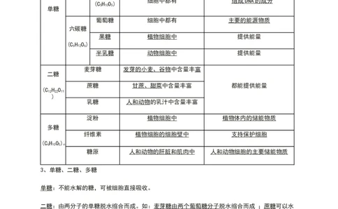 第二章组成细胞的分子知识点期末复习新教材人教版高中生物必修一_高中三年全科资料_高中_1高中基础资料包_A-高中必背9科知识点_生物_高中生物全书知识点梳理+总结