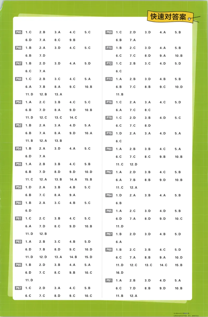 答案_高中三年全科资料_高中_2026版高中必刷题地理选修1RJ
