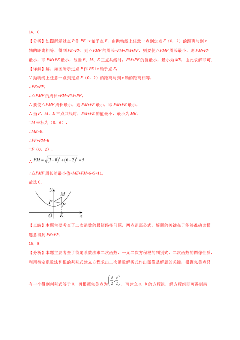 专题22.10二次函数y=ax&sup2;+bx+c(a&ne;0)的图象与性质（专项练习）（培优练）-（人教版）_人教版数学九年级上册_版本二_九年级数学上册（人教版）_专题突破练习-V4_2025版