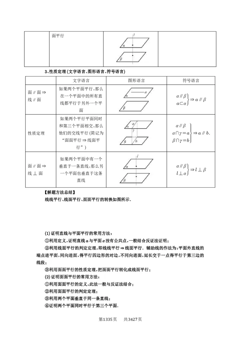 第48讲直线、平面平行的判定与性质_高中三年全科资料_高考数学《必刷5000题》2025版_2025高考数学必刷5000题（解析版分章节PDF）