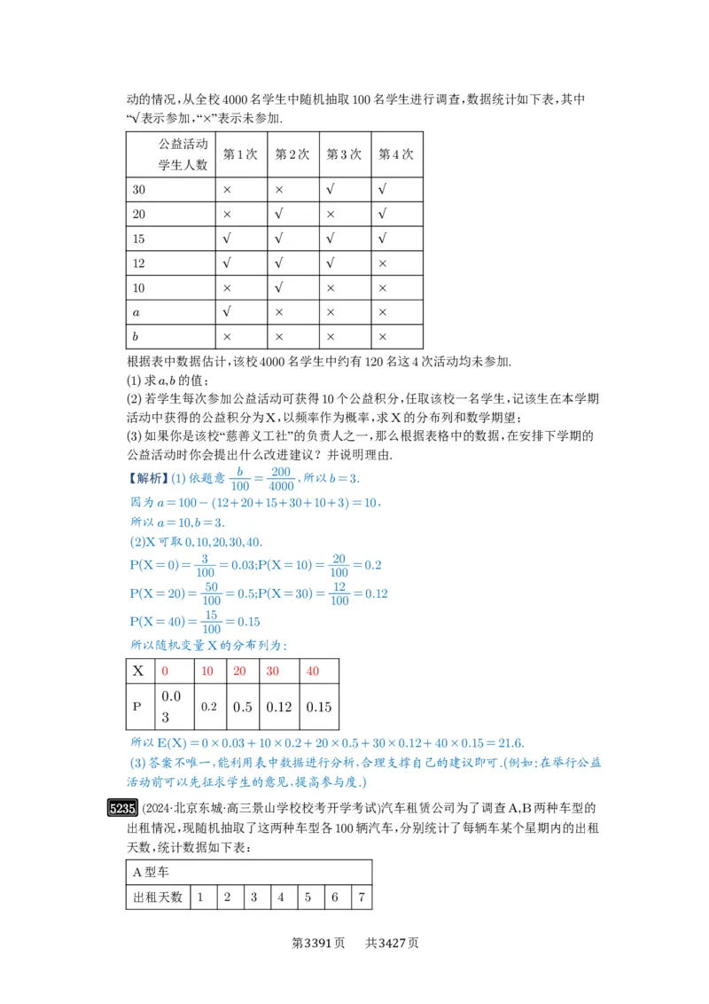 第93讲概率与统计的综合应用_高中三年全科资料_高考数学《必刷5000题》2025版_2025高考数学必刷5000题（解析版分章节PDF）