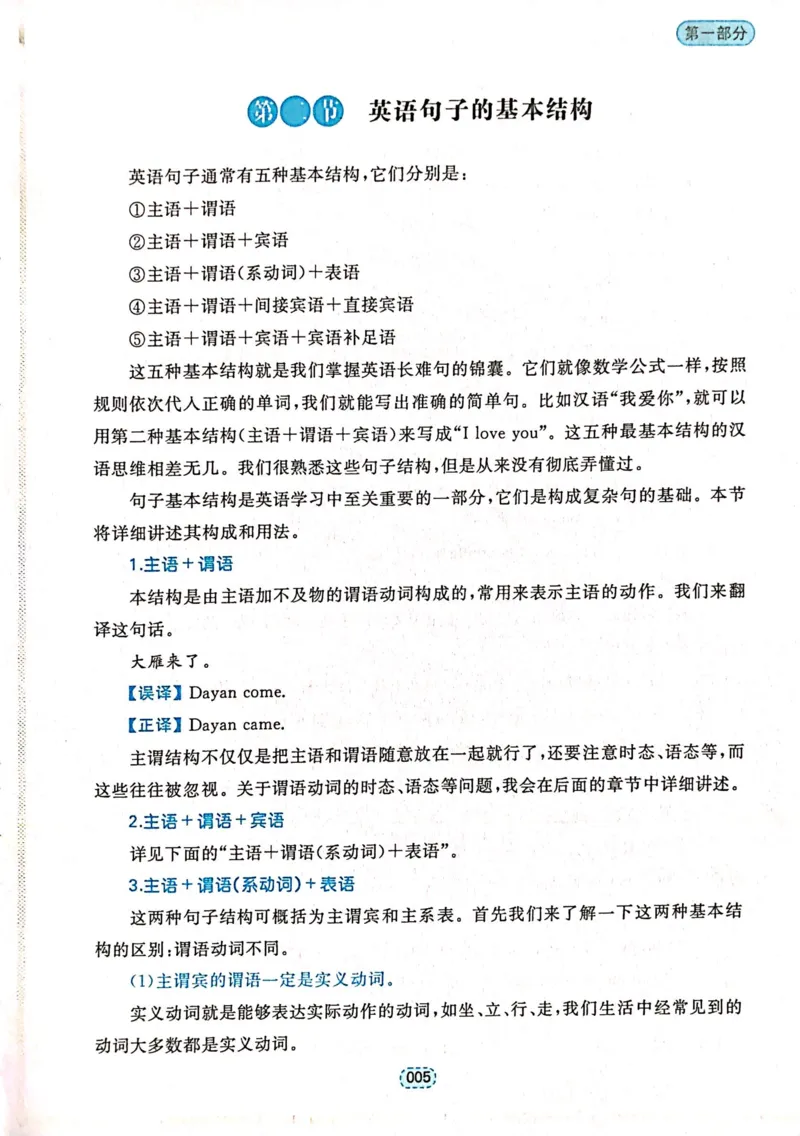 第一章简单句_高中三年全科资料_高中_高中1_刘晓艳高中刘晓燕《大雁英语》高中语法+单词（视频+讲义）_刘晓艳不就是高考英语语法吗（视频课+配套电子讲义）_第一部分语法趣讲