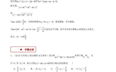 专题21.3根与系数的关系（压轴题专项讲练）（人教版）（学生版）_人教版数学九年级上册_版本二_九年级数学上册（人教版）_压轴题专项-V5_2025版