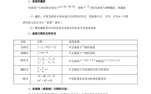 第57讲直线的方程（学生版）_高中三年全科资料_高考数学《必刷5000题》2025版_2025高考数学必刷5000题（分章节WORD）