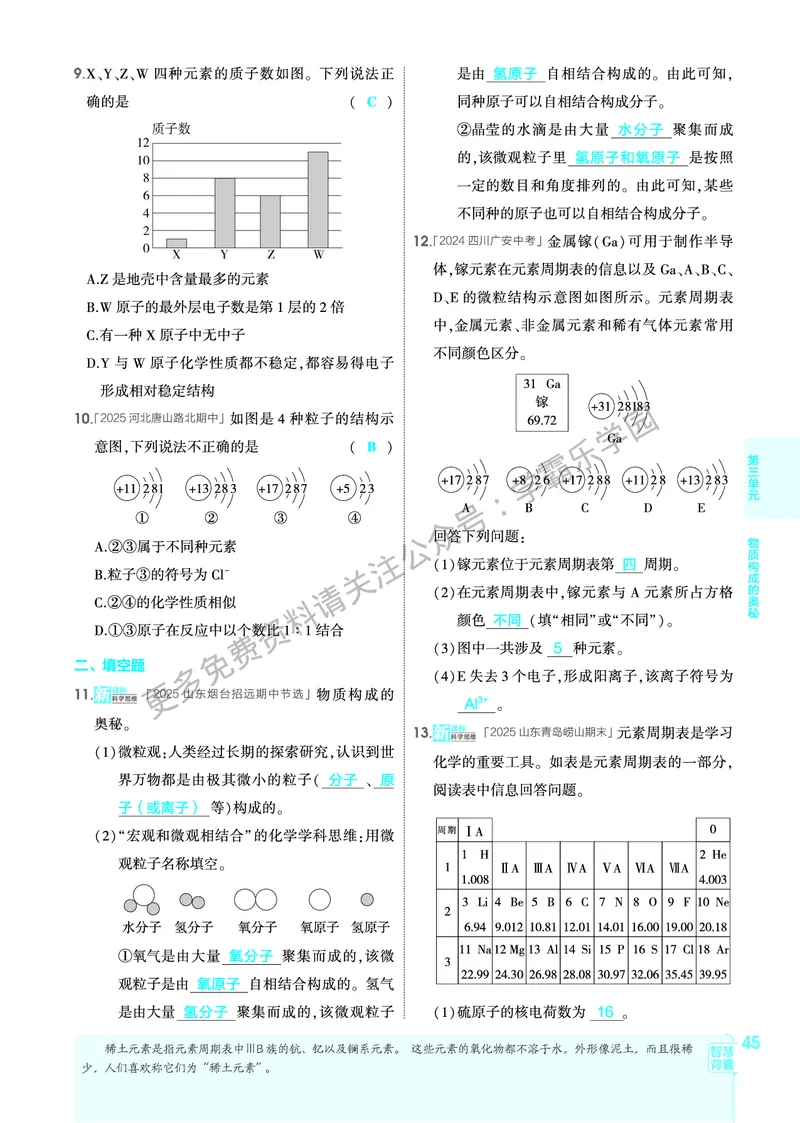 2026《初中53同步》化学九上(人教)教用答案_2026中考押题卷合集_2026新中考中考全科资料_2026版初中《5年高考3年模拟》9年级上册（化学）（人教）